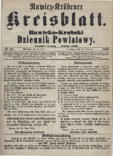 Rawicko-Krobski Dziennik Powiatowy. 1866.06.13 R. 16 Nr 24