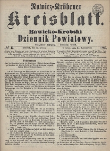 Rawicko-Krobski Dziennik Powiatowy. 1866.10.24 R. 16 Nr 43