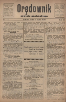 Orędownik Powiatu Gostyńskiego 1920.07.03 R.2 Nr 74