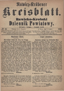 Rawicko-Krobski Dziennik Powiatowy. 1866.12.05 R. 16 Nr 49
