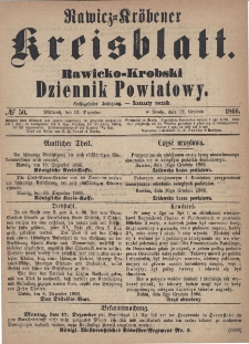 Rawicko-Krobski Dziennik Powiatowy. 1866.12.12 R. 16 Nr 50