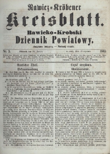 Rawicko-Krobski Dziennik Powiatowy. 1865.01.18 R. 15 Nr 3
