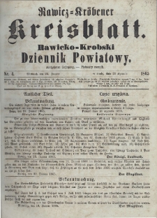 Rawicko-Krobski Dziennik Powiatowy. 1865.01.25 R. 15 Nr 4