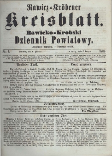 Rawicko-Krobski Dziennik Powiatowy. 1865.02.08 R. 15 Nr 6