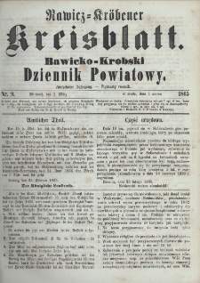 Rawicko-Krobski Dziennik Powiatowy. 1865.03.01 R. 15 Nr 9