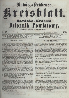 Rawicko-Krobski Dziennik Powiatowy. 1865.05.17 R. 15 Nr 20