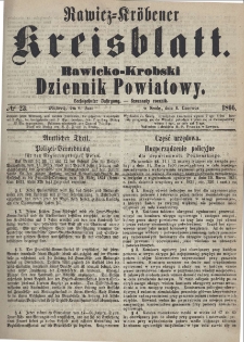 Rawicko-Krobski Dziennik Powiatowy. 1865.06.08 R. 15 Nr 23
