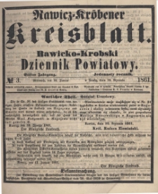 Rawicko-Krobski Dziennik Powiatowy. 1861.01.16 R. 11 Nr