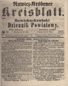 Rawicko-Krobski Dziennik Powiatowy. 1861.03.20 R. 11 Nr 12
