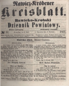 Rawicko-Krobski Dziennik Powiatowy. 1861.04.04 R. 11 Nr 14