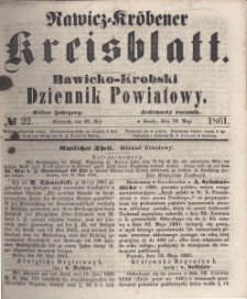 Rawicko-Krobski Dziennik Powiatowy. 1861.05.29 R. 11 Nr 22