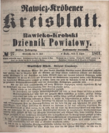 Rawicko-Krobski Dziennik Powiatowy. 1861.07.03 R. 11 Nr 2