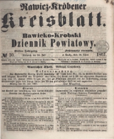 Rawicko-Krobski Dziennik Powiatowy. 1861.07.24 R. 11 Nr 30