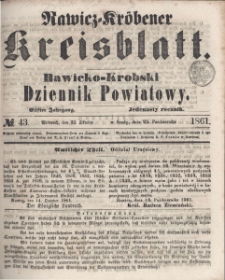 Rawicko-Krobski Dziennik Powiatowy. 1861.10.23 R. 11 Nr 43