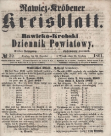 Rawicko-Krobski Dziennik Powiatowy. 1861.12.24 R. 11 Nr 52