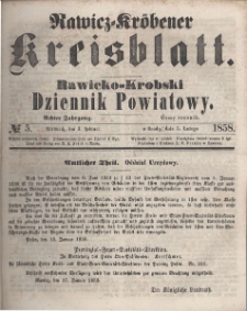 Rawicko-Krobski Dziennik Powiatowy. 1858.02.03 R. 8 Nr 5