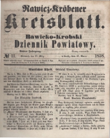 Rawicko-Krobski Dziennik Powiatowy. 1858.03.17 R. 8 Nr 11