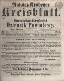 Rawicko-Krobski Dziennik Powiatowy. 1858.04.21 R. 8 Nr 16