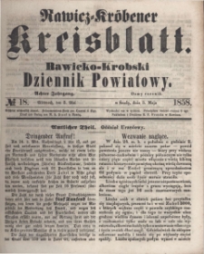 Rawicko-Krobski Dziennik Powiatowy. 1858.05.05 R. 8 Nr 18
