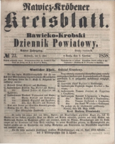 Rawicko-Krobski Dziennik Powiatowy. 1858.06.02 R. 8 Nr 22