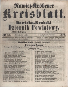Rawicko-Krobski Dziennik Powiatowy. 1858.06.09 R. 8 Nr 23