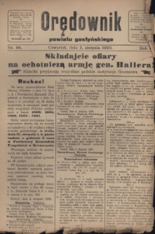 Orędownik Powiatu Gostyńskiego 1920.08.05 R.2 Nr 88