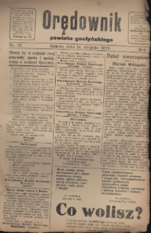 Orędownik Powiatu Gostyńskiego 1920.08.14 R.2 Nr 92