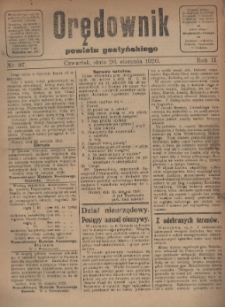 Orędownik Powiatu Gostyńskiego 1920.08.26 R.2 Nr 97