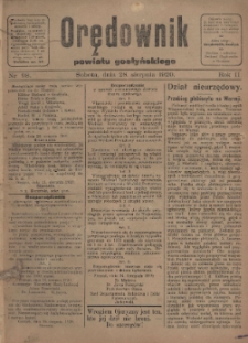 Orędownik Powiatu Gostyńskiego 1920.08.28 R.2 Nr 98