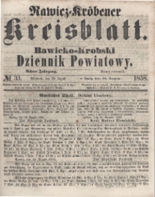 Rawicko-Krobski Dziennik Powiatowy. 1858.08.18 R. 8 Nr 33