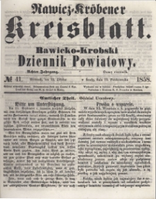 Rawicko-Krobski Dziennik Powiatowy. 1858.10.13 R. 8 Nr 41