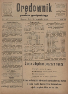 Orędownik Powiatu Gostyńskiego 1920.09.18 R.2 Nr 107