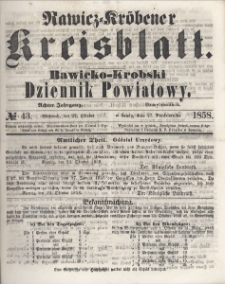 Rawicko-Krobski Dziennik Powiatowy. 1858.10.27 R. 8 Nr 43