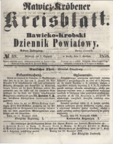 Rawicko-Krobski Dziennik Powiatowy. 1858.12.01 R. 8 Nr 48