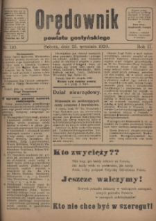 Orędownik Powiatu Gostyńskiego 1920.09.25 R.2 Nr 110