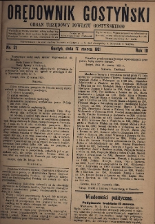 Orędownik Gostyński 1921.03.17 R.3 Nr 31