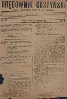 Orędownik Gostyński 1921.04.23 R.3 Nr 46