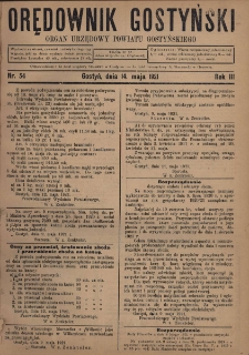Orędownik Gostyński 1921.05.14 R.3 Nr 54