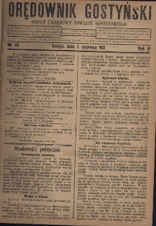 Orędownik Gostyński 1921.06.07 R.3 Nr 63