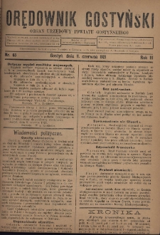 Orędownik Gostyński 1921.06.11 R.3 Nr 65