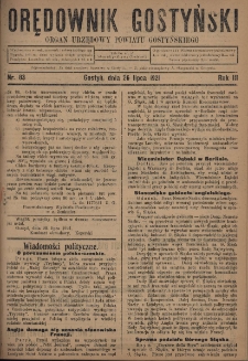 Orędownik Gostyński 1921.07.26 R.3 Nr 83