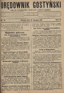 Orędownik Gostyński 1921.08.30 R.3 Nr 97