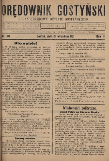 Orędownik Gostyński 1921.09.13 R.3 Nr 103