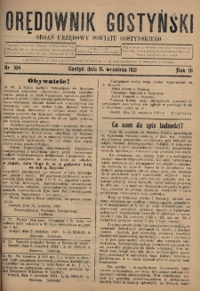 Orędownik Gostyński 1921.09.15 R.3 Nr 104