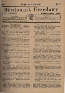 Orędownik Urzędowy Powiatu Gostyńskiego 1923.03.03 R.5 Nr 18