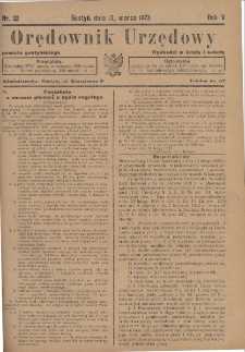 Orędownik Urzędowy Powiatu Gostyńskiego 1923.03.17 R.5 Nr 22