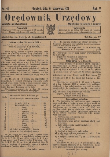 Orędownik Urzędowy Powiatu Gostyńskiego 1923.06.06 R.5 Nr 44