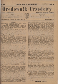 Orędownik Urzędowy Powiatu Gostyńskiego 1923.06.20 R.5 Nr 48