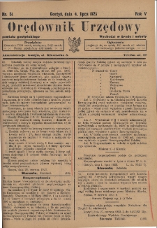 Orędownik Urzędowy Powiatu Gostyńskiego 1923.07.04 R.5 Nr 51