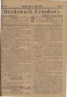 Orędownik Urzędowy Powiatu Gostyńskiego 1923.07.11 R.5 Nr 53